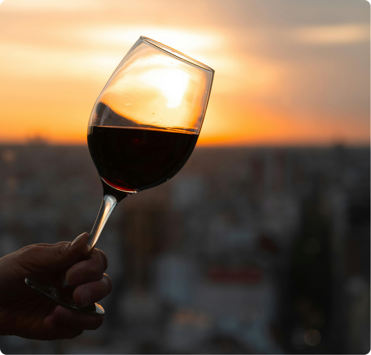 Alcohol-free red wine bottle by pure zero